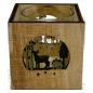 Preview: Goldbach Deko Windlicht aus Holz mit Ausstanzung und Glaseinsatz natur