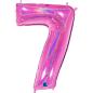 Preview: Grabo The Numbers Holographic 40" Folienzahl Ziffer 7 (Farbauswahl)