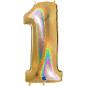 Preview: Grabo The Numbers Holographic 40" Folienzahl Ziffer 1 (Farbauswahl)
