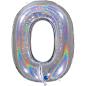 Preview: Grabo The Numbers Holographic 40" Folienzahl Ziffer 0 (Farbauswahl)
