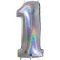 Preview: Grabo The Numbers Holographic 40" Folienzahl Ziffer 1 (Farbauswahl)