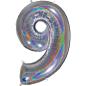 Preview: Grabo The Numbers Holographic 40" Folienzahl Ziffer 9 (Farbauswahl)