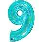 Preview: Grabo The Numbers Holographic 40" Folienzahl Ziffer 9 (Farbauswahl)