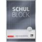 Preview: Brunnen Schulblock A4 Premium 50 Blatt kariert mit Randlinie Lineatur 28