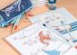 Preview: Brunnen Collegeblock A4 Premium Lin. 27 (liniert) Happy Ocean