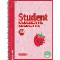 Preview: Brunnen Collegeblock A4 Student Premium 80 Blatt Lin.28 Fruity Love