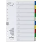 Preview: Durable Kunststoff-Register A4 PP 10-teilig blanko farbig