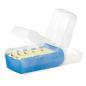 Preview: Han Karteibox Croco A8 transluzent-blau