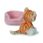 Preview: Nici Little Paws Katze rot getigert ca.12cm rosa Körbchen