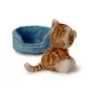 Preview: Nici Little Paws Katze grau getigert ca.12cm blaues Körbchen