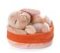 Preview: Nici Sleeping Pets Hase karamell ca.12cm pfirsich Körbchen
