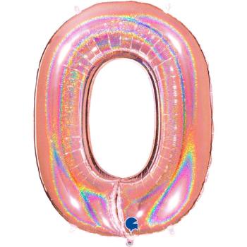 Preview: Grabo The Numbers Holographic 40" Folienzahl Ziffer 0 (Farbauswahl)