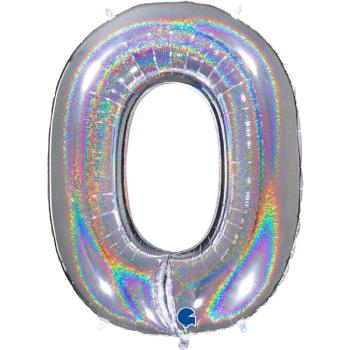 Preview: Grabo The Numbers Holographic 40" Folienzahl Ziffer 0 (Farbauswahl)