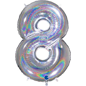 Preview: Grabo The Numbers Holographic 40" Folienzahl Ziffer 8 (Farbauswahl)