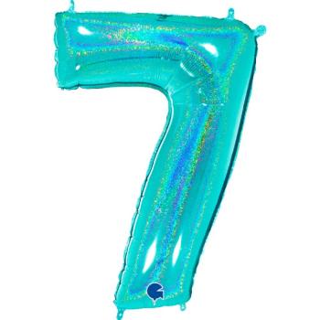 Preview: Grabo The Numbers Holographic 40" Folienzahl Ziffer 7 (Farbauswahl)