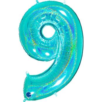 Preview: Grabo The Numbers Holographic 40" Folienzahl Ziffer 9 (Farbauswahl)