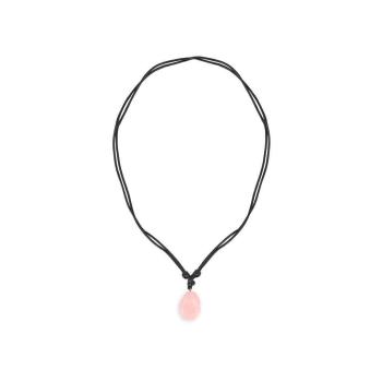 Preview: BB Edelstein Halskette Schutzengel Rosenquarz