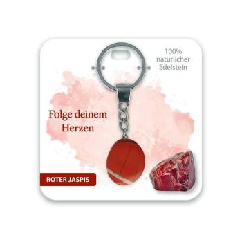 BB Edelstein Schlüsselanhänger Folge deinem Herzen roter Jaspis