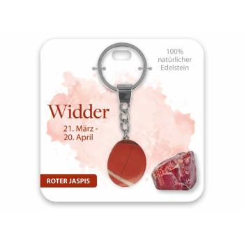BB Edelstein Schlüsselanhänger Widder roter Jaspis