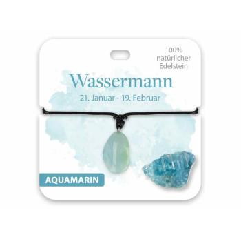 BB Edelstein Halskette Wassermann Aquamarin