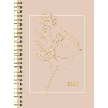 rido/idé Buchkalender Young Line Wire-O One Line A5 2S/1W 2026
