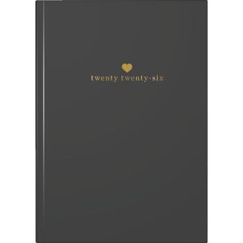 rido/idé Buchkalender Premium Young Line Heart A5 1S/1T 2026