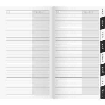 Brunnen Adress-Registerheft 153x78mm für Taschenkalender