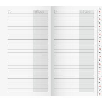 Brunnen Adress-Registerheft 153x87mm für Faltkalender