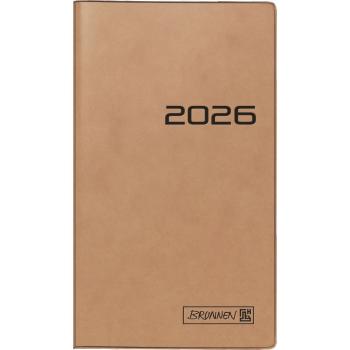 Brunnen Sichtkalender Mod.753 9x15cm 2S/1M braun 2026