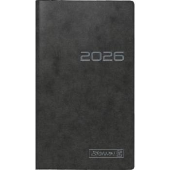 Brunnen Sichtkalender Mod.753 9x15cm 2S/1M schwarz 2026