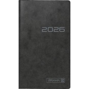 Brunnen Sichtkalender Mod.758 9x15cm 1S/1W schwarz 2026