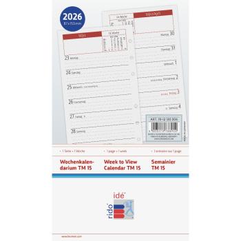 rido/idé Plankalender Ersatzkalender RBK TM15 1S/1W 2026