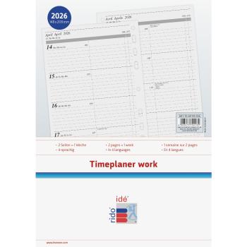 rido/idé Timer work Einlage 14,8x20,8cm 2S/1W 2026