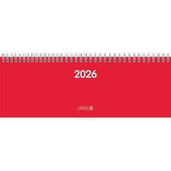 Brunnen Querterminbuch rot 30x11cm 2S/1W 2026