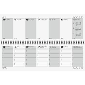Preview: Brunnen Querterminbuch sortiert 42x14cm 2S/1W 2026