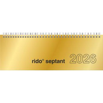 rido/idé Querkalender Septant gold 30x10cm 2S/1W 2026