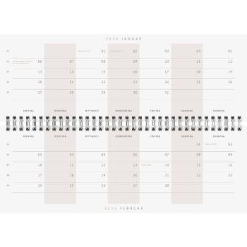 Preview: rido/idé Querterminkalender Young Line Shadows 30x10cm 2S/1W 2026
