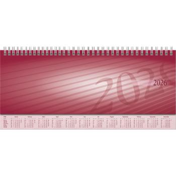 rido/idé Querterminkalender Sequenz bordaux 30x10cm 2S/1W 2026
