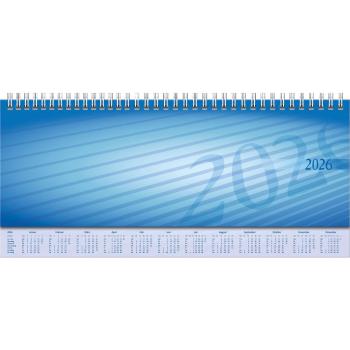 rido/idé Querterminkalender Sequenz blau 30x10cm 2S/1W 2026