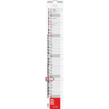 Brunnen Streifenkalender 11x84cm 1S/1M 2026