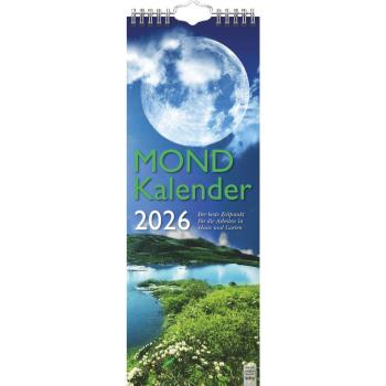Brunnen Streifenkalender Mond 15,5 x 42,8cm 2026
