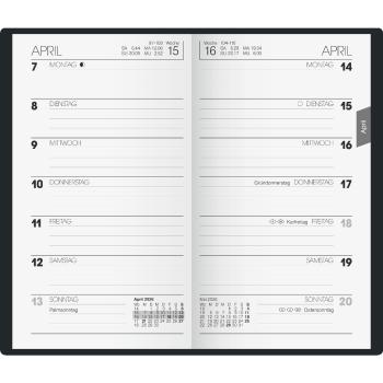 Brunnen Sichtkalender Soft Mod.758 9x15cm 1S/1W braun 2026