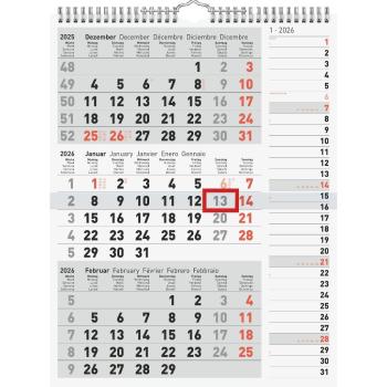 rido/idé Drei-Monatskalender Wire-O 30x39cm 1S/3M 2026