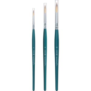 Preview: Brunnen Synthetics Plus 3-Kunsthaarpinsel-Set rund