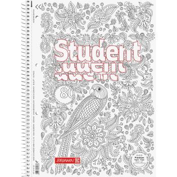 Brunnen Collegeblock A4 Student Premium 80 Blatt Lineatur 27 ZENart Papagei