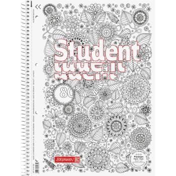 Brunnen Collegeblock A4 Student Premium 80 Blatt Lineatur 28 ZENart Floral