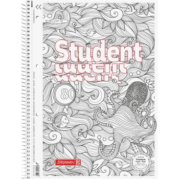Brunnen Collegeblock A4 Student Premium 80 Blatt Lineatur 28 ZENart Krake