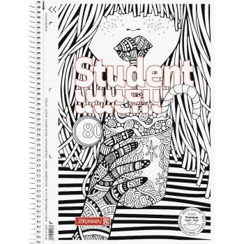 Brunnen Collegeblock A4 Student Premium 80 Blatt Lineatur 28 ZENart Cocktail