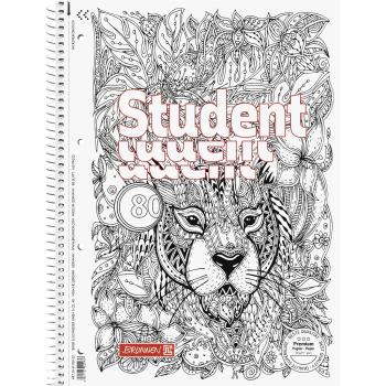 Brunnen Collegeblock A4 Student Premium 80 Blatt dotted ZENart Löwe