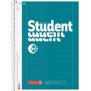 Brunnen Collegeblock A4 Student 80 Blatt Duo liniert + kariert Lineatur 27 + 28